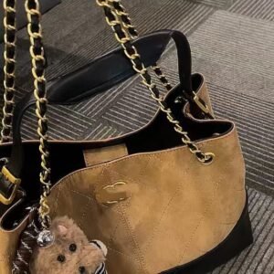 【os&one show】new vintage suede chain tote shoulder bag for women